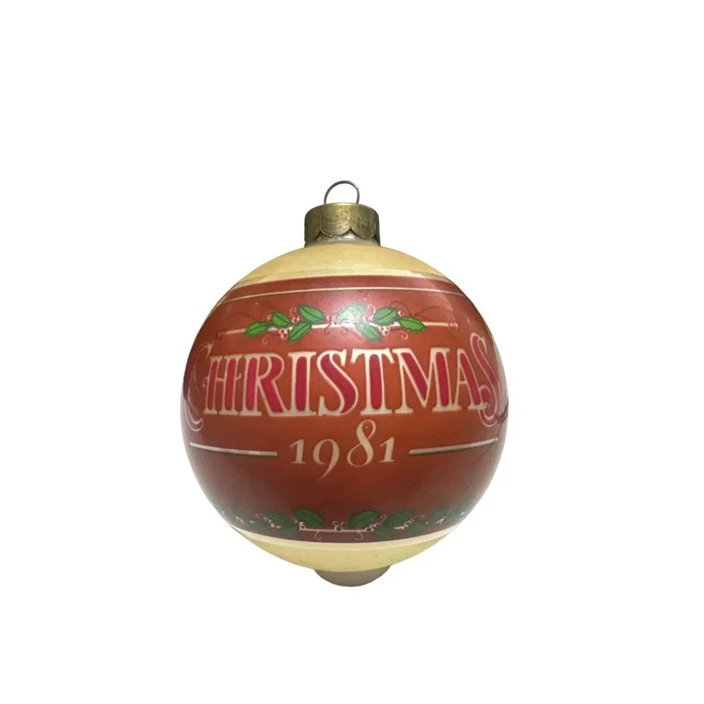 Vintage Hallmark Christmas Keepsake Ornament Grandfather 1981 Ball Bulb